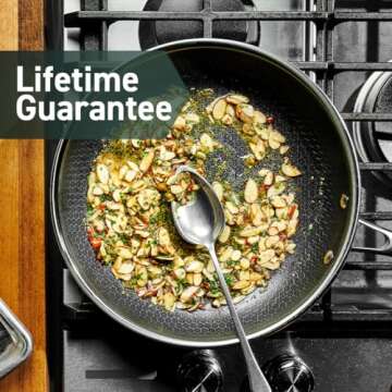 HexClad Hybrid Nonstick Frying Pan, 8-Inch, Stay-Cook Handle, Dishwasher and Oven Safe, Induction-Ready, Compatible with All Cooktops