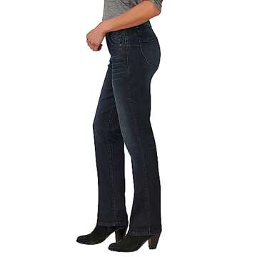 Democracy Women's Plus-Size Ab Solution Straight Leg, Dark Indigo Artisanal