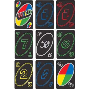 Mattel Games UNO Premium 50th Anniversary Edition Matching Card Game Featuring Commemorative Coin & 112 Cards, Game Night, Kids & Collectors Gift Ages 7 Years & Older.