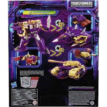 Transformers Toys Generations Legacy Series Leader Blitzwing Triple Changer Action Figure - Kids Ages 8 and Up, 7-inch