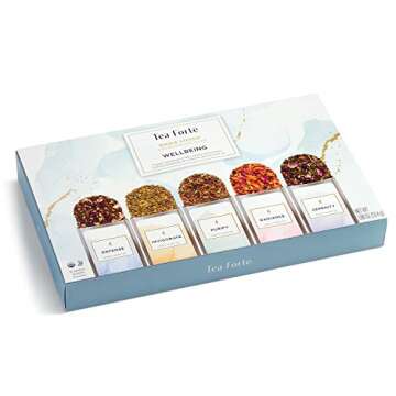 Tea Forte Wellness Tea Sampler, 15 Single Serve Pouches