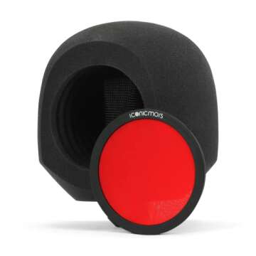 Iconic Mars Comet Recording Vocal Studio Isolation Booth | Microphone Pop Filter Shield Accessory