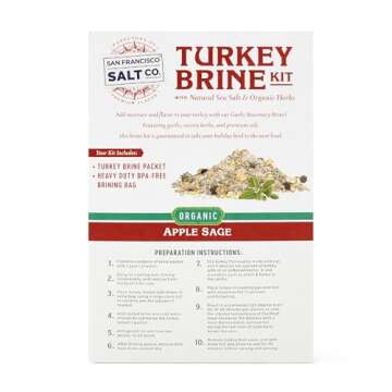 Organic Turkey Brine Kit - 13 oz. Apple Sage with Brine Bag by San Francisco Salt Company