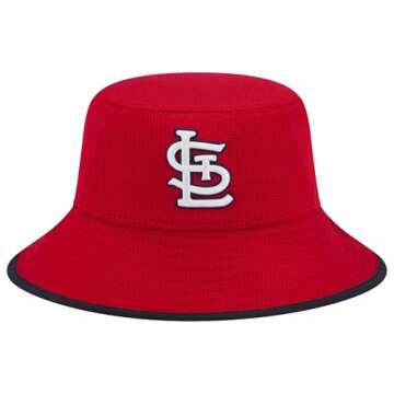 New Era Authentic MLB 2019 Clubhouse Collection Bucket Hat Stretch Fit : One Size Fit Most (St. Louis Cardinals)