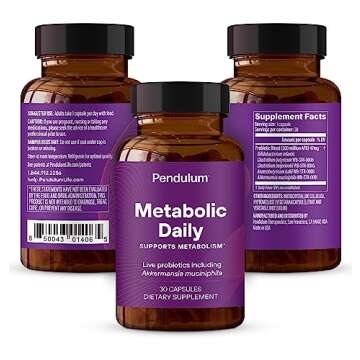 Pendulum Metabolic Daily - Multi-Strain Probiotic with Akkermansia Muciniphila to Support Metabolism and Sustain Energy Levels - for Women and Men - 30 Capsules (1 Pack)