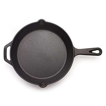 Mercer Culinary Pre-Seasoned Cast Iron Skillet, 10.25-Inch