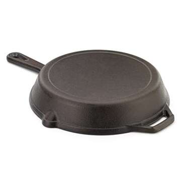 Mercer Culinary Pre-Seasoned Cast Iron Skillet, 10.25-Inch