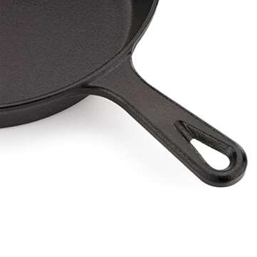 Mercer Culinary Pre-Seasoned Cast Iron Skillet, 10.25-Inch