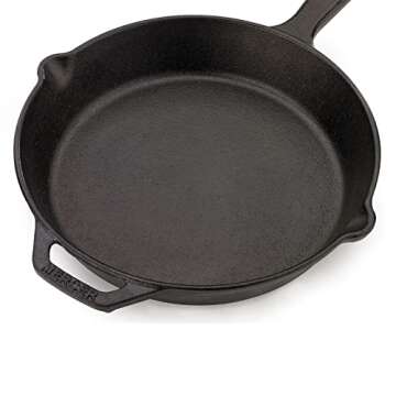 Mercer Culinary Pre-Seasoned Cast Iron Skillet, 10.25-Inch