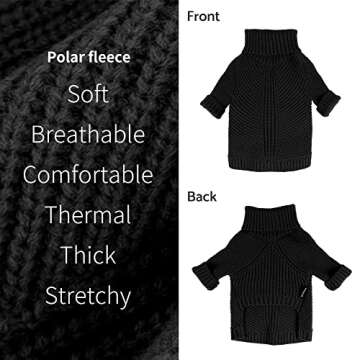 Fitwarm Dog Turtleneck Sweater for Small Pets