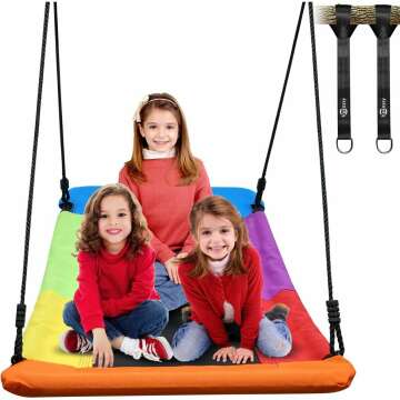 Trekassy 700lb Giant 60" Skycurve Platform Tree Swing - Fun for All Ages!