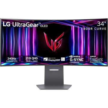 LG 34GS95QE 34" Ultragear OLED Curved Gaming Monitor for Immersive Play