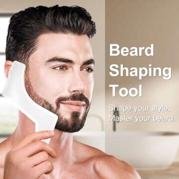 Beard Kit,Beard Grooming Kit W/Straight Razor, Beard Shaping Shaving Kit