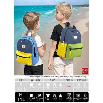 Kids Backpacks For Girls Boys, Backpack Kindergarten Elementary School, Bookbag Backpack For Kids, For School & Travel, Small Kids Child Toddler Backpack, 13" H, For Kids 3-5 Medium