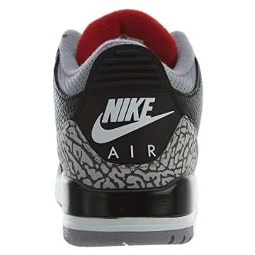 Jordan Air 3 Retro OG Men's Basketball Shoes Black/Fire Red/Cement Grey 854262-001 (11.5 D(M) US)