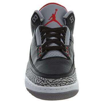 Jordan Air 3 Retro OG Men's Basketball Shoes Black/Fire Red/Cement Grey 854262-001 (11.5 D(M) US)