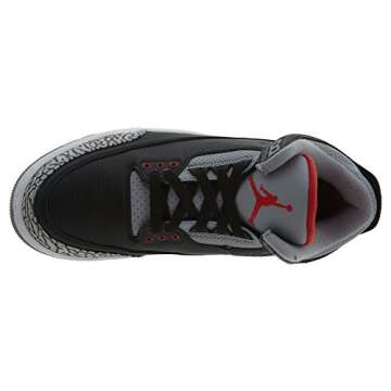 Jordan Air 3 Retro OG Men's Basketball Shoes Black/Fire Red/Cement Grey 854262-001 (11.5 D(M) US)