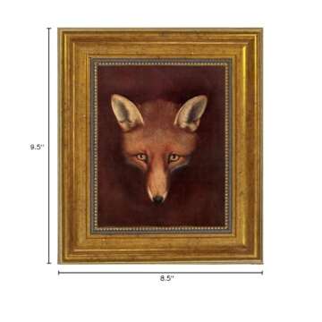 Schooner Bay Co. – Philip Reinagle Renard the Fox 5 x 6” Framed Oil Painting Print on Canvas Home Wall Art Décor Equestrian Horse Ready To Hang (8-1/2" x 9-1/2", Antiqued Gold Frame)