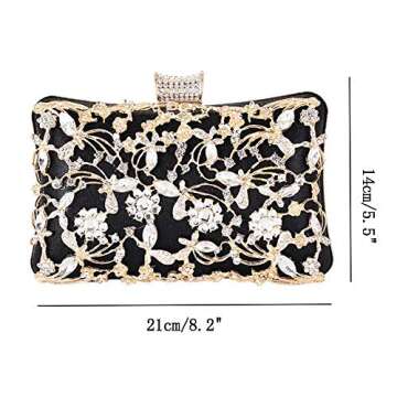 KALAIEN Rhinestone Evening Clutch for Women