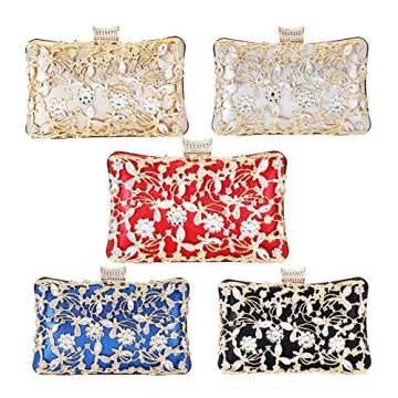 KALAIEN Rhinestone Evening Clutch for Women