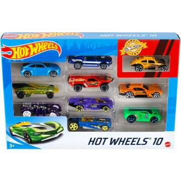 Hot Wheels 10-Pack Toy Cars & Trucks - Fun for Kids of All Ages!