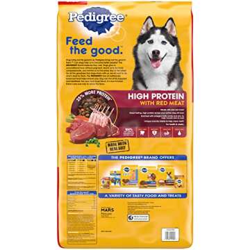 PEDIGREE High Protein Adult Dry Dog Food Beef and Lamb Flavor Dog Kibble, 50 lb. Bonus Bag