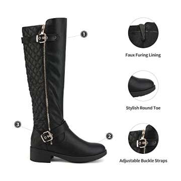 DREAM PAIRS Women’s Stylish Knee-High Boots