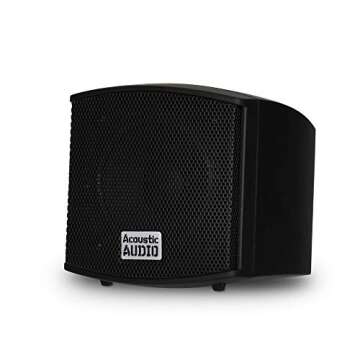 Acoustic Audio AA321B 400 Watts Mountable Indoor Speakers - Black Bookshelf Pair