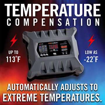 Clore Automotive PL2320 20-Amp Fully-Automatic Smart Charger, 6V and 12V Battery Charger, Battery Maintainer, and Stable Power Supply with Temperature Compensation