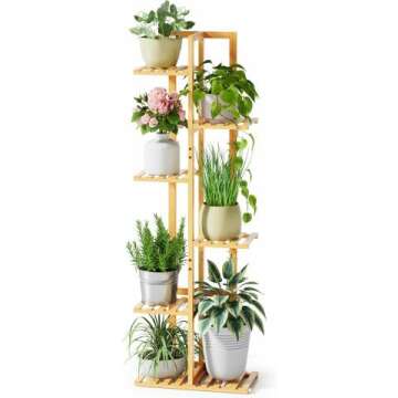 Stylish ROSSNY Tall Indoor Plant Stand - Perfect for Your Plants