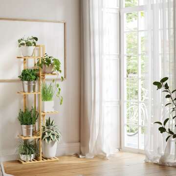 ROSSNY Tall Indoor Plant Stand for Stylish Display