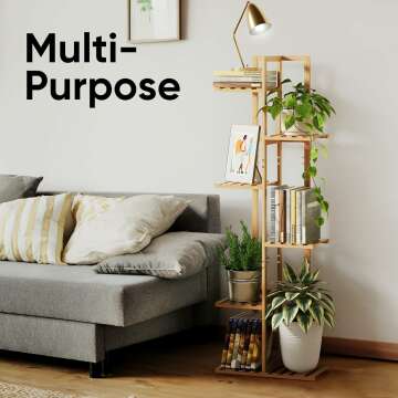 ROSSNY Tall Indoor Plant Stand for Stylish Display