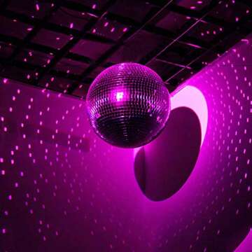 Alytimes Disco Ball - 8-Inch Silver Party Decor