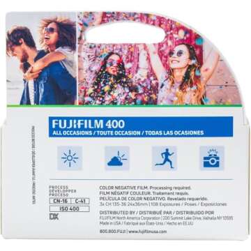 Fujifilm Fujicolor Superia X-TRA 400 Color Negative Film (35mm Roll Film, 36 Exposures, 3-Pack)