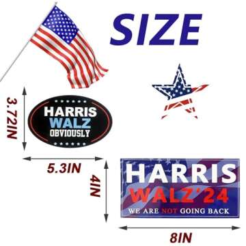 10 Packs Kamala Harris for President Sticker, Harris Walz 2024 Stickers,Kamala Harris Bumper Sticker,We are Not Going Back (Kamala Harris-1)