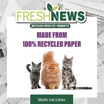 Fresh News Multi-Cat Non Clumping Paper Cat Litter, 25 Pound