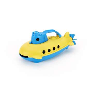 Green Toys Submarine - BPA, Phthalate Free Blue Watercraft with Spinning Rear Propeller Made from Recycled Materials. Safe Toys for Toddlers