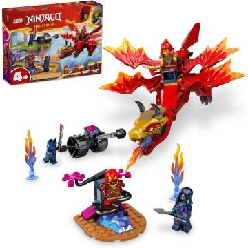 LEGO NINJAGO Kai’s Source Dragon Battle Adventure Playset with Buildable Model and 4 Posable Ninja Action Figures, Toddler Ninja Toy, Ninja Gift Idea for Kids, Boys and Girls Ages 4 and Up, 71815