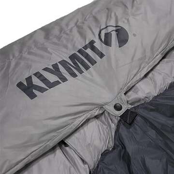 Klymit KSB Double Sleeping Bag For 2, 30°F Cold Weather Sleeping Bag for Camping, Hiking, and Backpacking, Gray