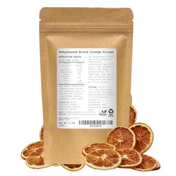 Dehydrated Dried Blood Orange Slices Wheels | 19+ Slices | 100% Natural | Sugar Free, Gluten Free | Dehydrated Citrus for Cocktails, Garnishes, Deserts | 1.76 Oz (50 Grams) | Drink Botanicals Ireland