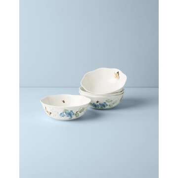 Lenox 880121 Butterfly Meadow 4-Piece Porcelain All-Purpose Bowl Set