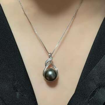 Tahitian Black Pearl Necklace for Her Stunning Gift