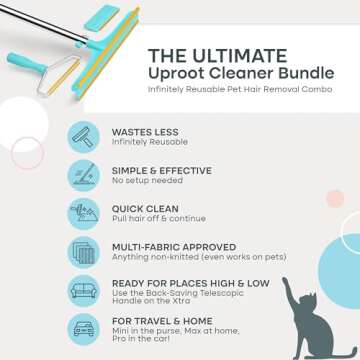 Uproot Clean Pro Pet Hair Remover - Complete Fur-Riccane Kit!