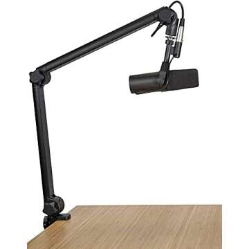 Shure SM7B Vocal Dynamic Microphone + Gator 3000 Boom Stand for Broadcast, Podcast & Recording, XLR Studio Mic for Music & Speech, Wide-Range Frequency, Warm & Smooth Sound, Detachable Windscreen