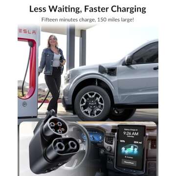 2024 Newest Tesla Supercharger to CCS1 Charging Adapter [Max 500A, 1000V] NACS to CCS Electric Vehicle Adapter, Tesla Supercharger Adapter, Fit for All Ford EVs, Fit for Rivian R1T R1S R2 R3 EVs