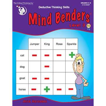 Mind Benders Level 3 Workbook - Deductive Thinking Skills Puzzles (Grades 3-6)