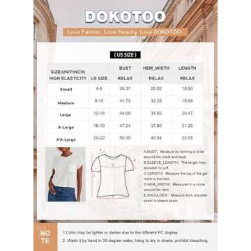 Dokotoo Women's Casual Spring Summer Shirts