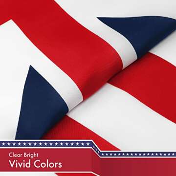 G128 Grand Union Flag | 3x5 Ft | LiteWeave Pro Series Printed 150D Polyester | Historical Flag, Indoor/Outdoor, Vibrant Colors, Brass Grommets, Thicker and More Durable Than 100D 75D Polyester