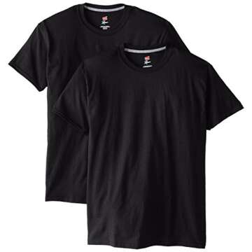 Hanes Men's 2 Pack X-Temp Performance T-Shirt, Black, Small