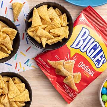 Bugles Crispy Corn Snacks Multipack, Original Flavor, Snack Bags, 10 ct